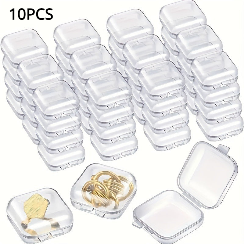 Mini Plastic Jewelry Organizer Box for Storage of Accessories and Hair Ties