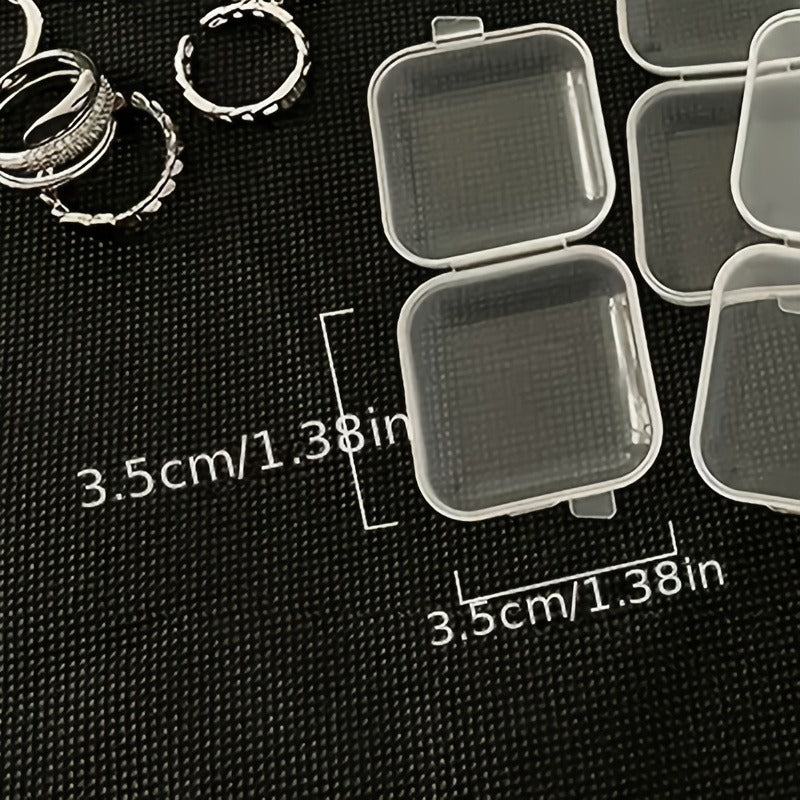 Mini Plastic Jewelry Organizer Box for Storage of Accessories and Hair Ties