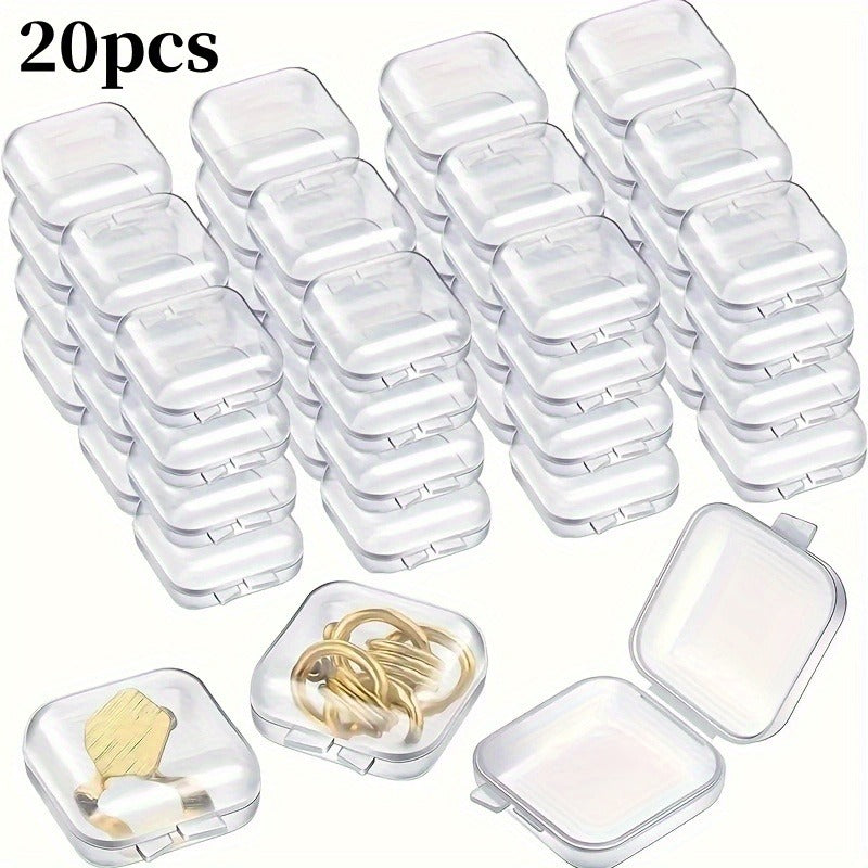 Mini Plastic Jewelry Organizer Box for Storage of Accessories and Hair Ties