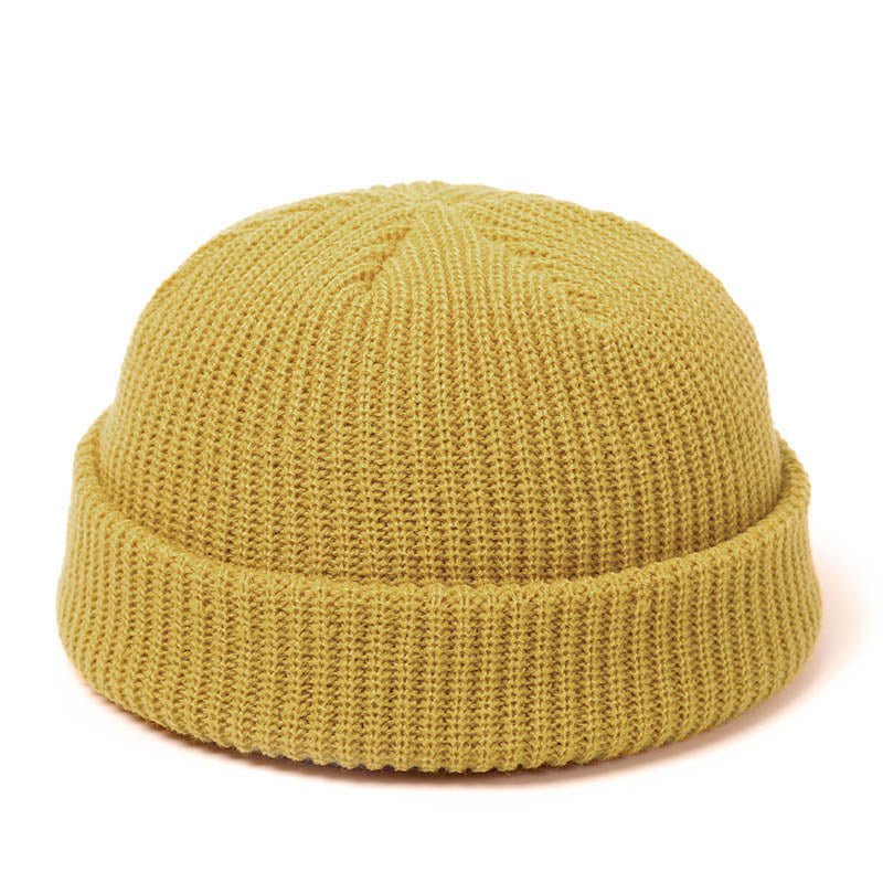 Simple Warm Skullies Beanie Hat for Men and Women in Plain Colors