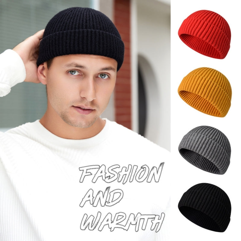 Simple Warm Skullies Beanie Hat for Men and Women in Plain Colors