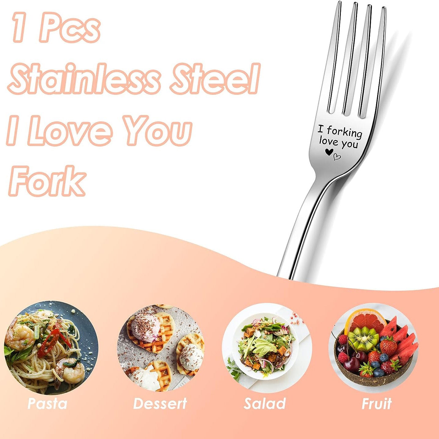 Engraved Stainless Steel Dinner Fork Romantic Gift for Any Occasion