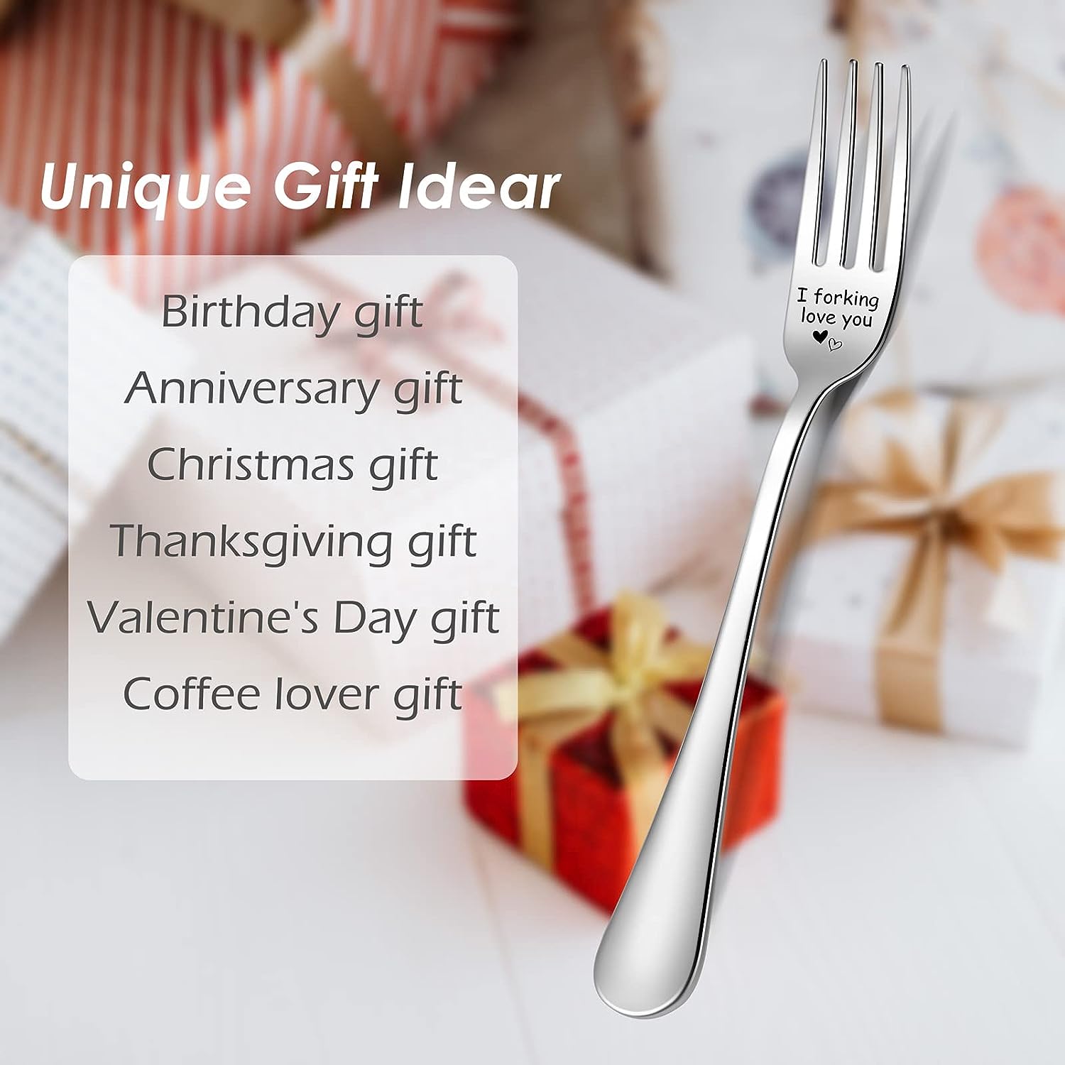 Engraved Stainless Steel Dinner Fork Romantic Gift for Any Occasion