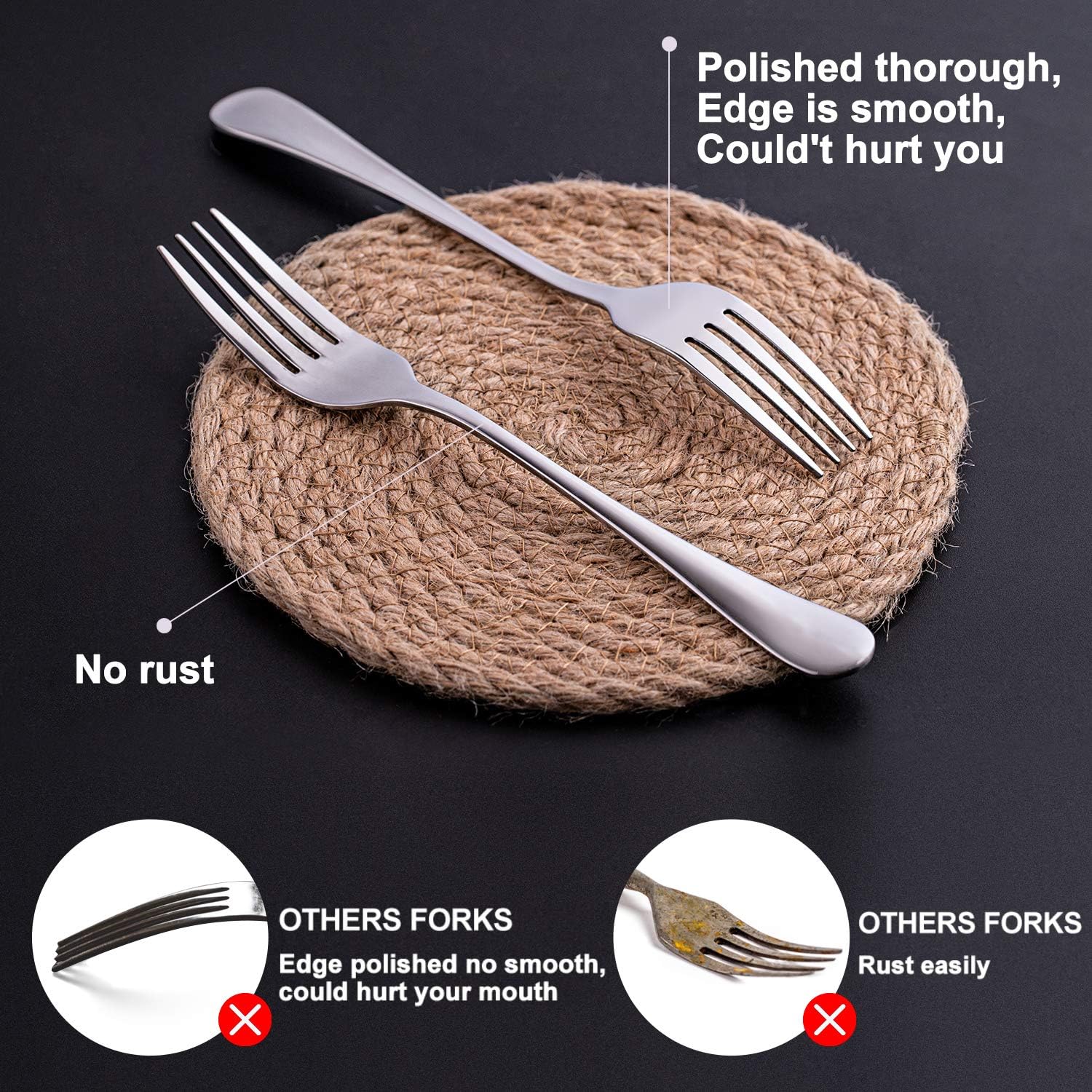 Engraved Stainless Steel Dinner Fork Romantic Gift for Any Occasion