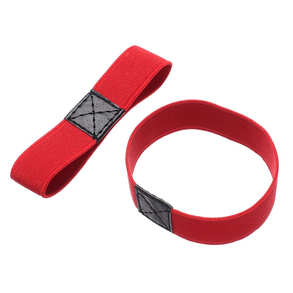 Women's High Elastic Shoe Straps 2pcs Flat Belts Solid Color No Tie