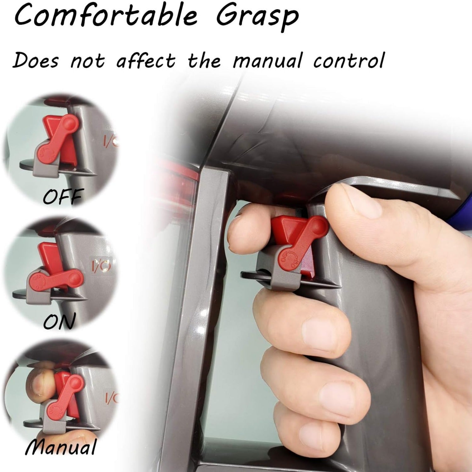 Dyson V6-V15 modellari uchun qulfli tugmachali changyutgich quvvati tugmasi klampi