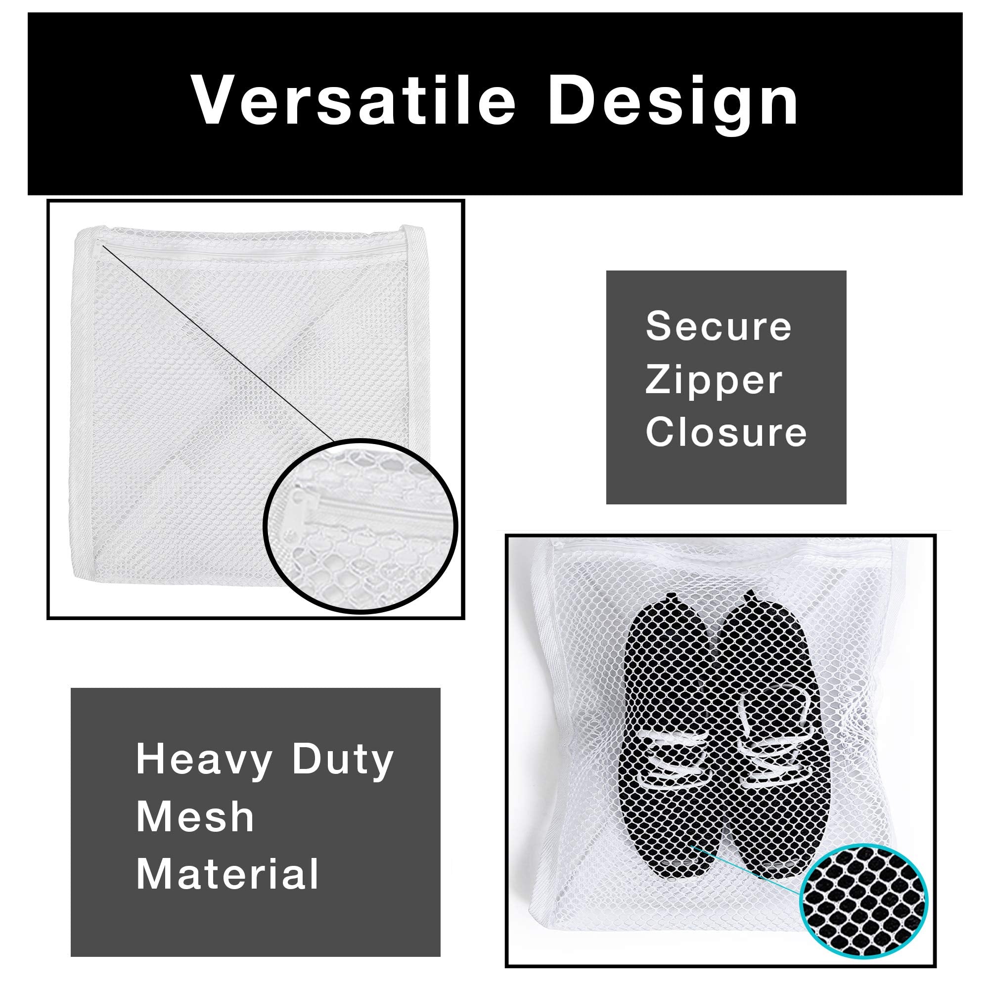 Clothes Dryer Bag Elastic Strap Shoe Laundry Net for Sneakers