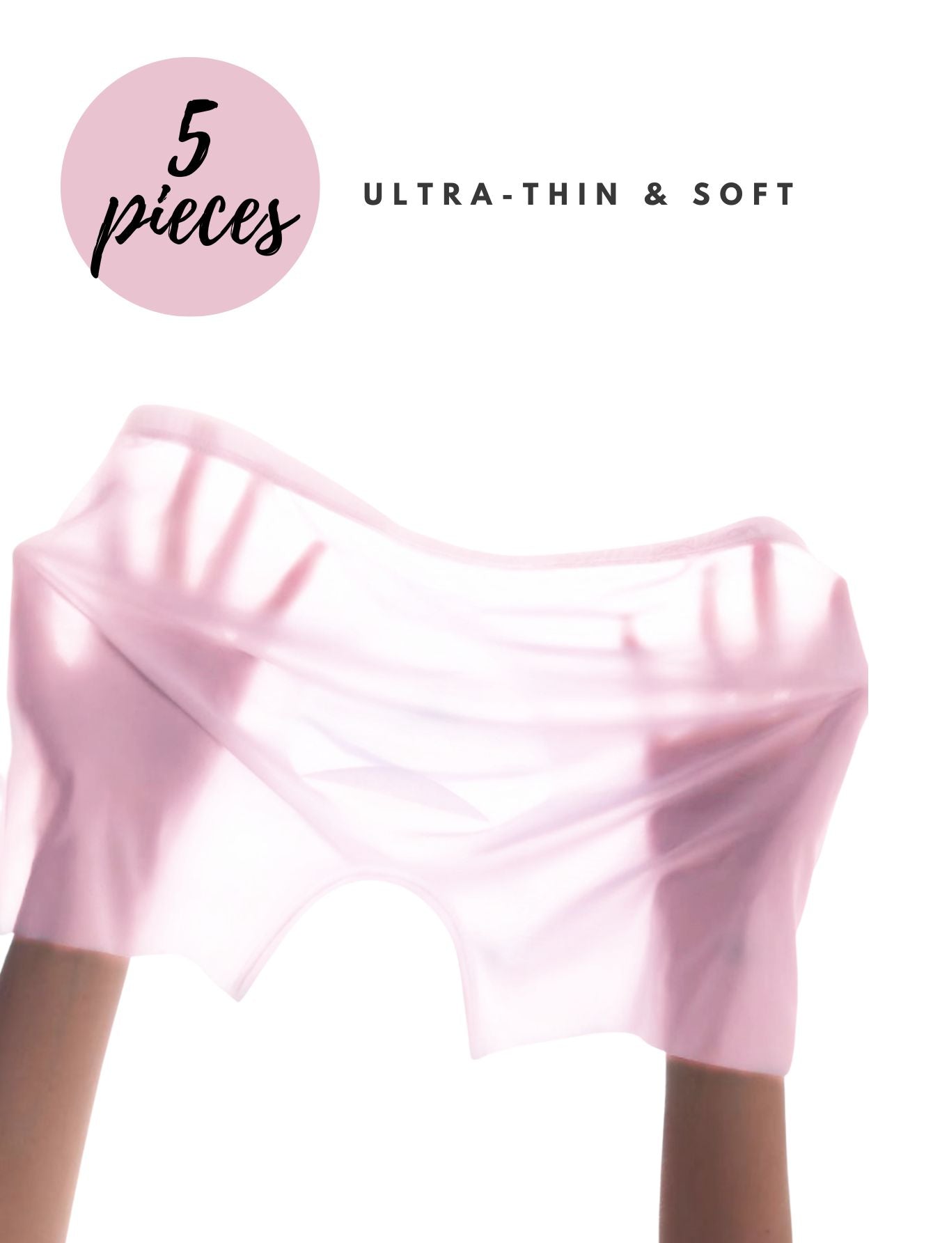 Set of 5 Assorted Color Men's Semi-Sheer Boxer Briefs Breathable Lightweight Stretch