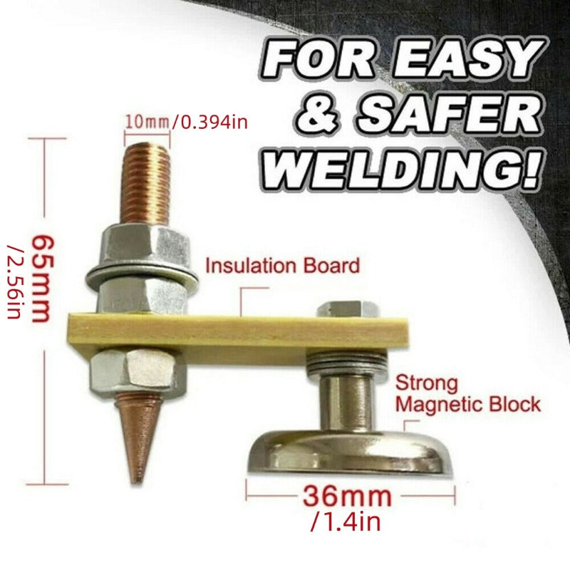 Magnetic Welding Support Tool for Auto Body Spotting and Grounding