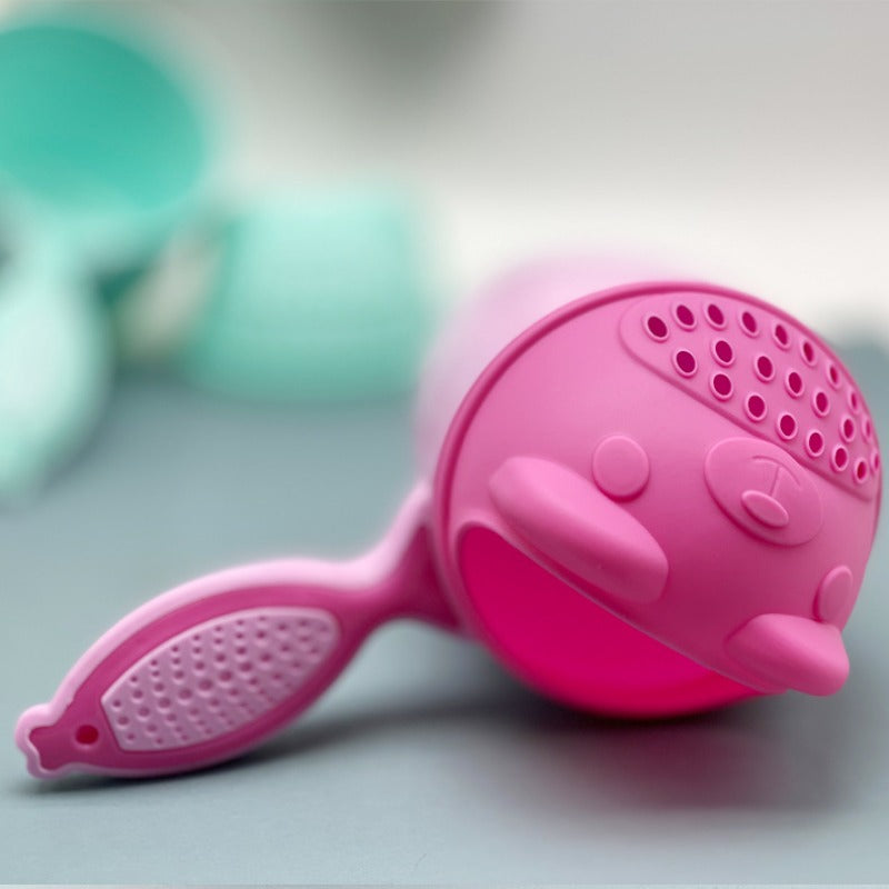 Children's Baby Bath Toys Set with Shampoo Cup and Plastic Spoon