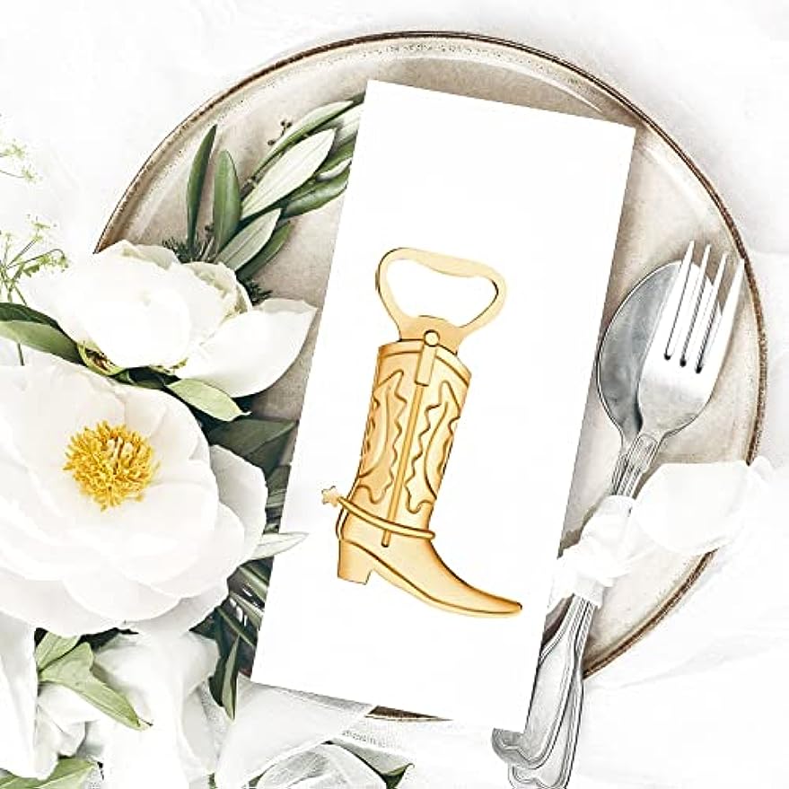 Cowboy Boot Shaped Bottle Opener Pack of 20 or 40 Bar and Wedding Favors