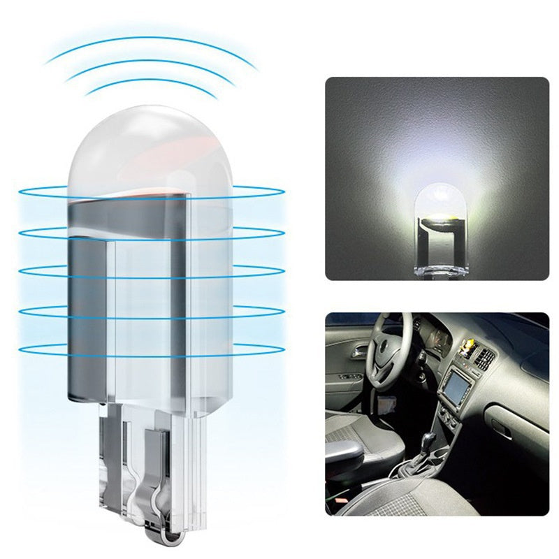 10 dona LED T10 Avtomobil ichki dumli chiroq lampasi Oq 6000K 12V Universal moslik