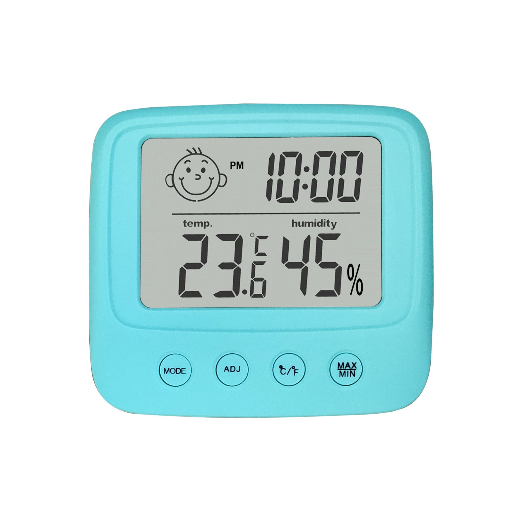 Digital Thermometer and Hygrometer with Clock, Accurate Temperature and Humidity Monitor, Battery Operated