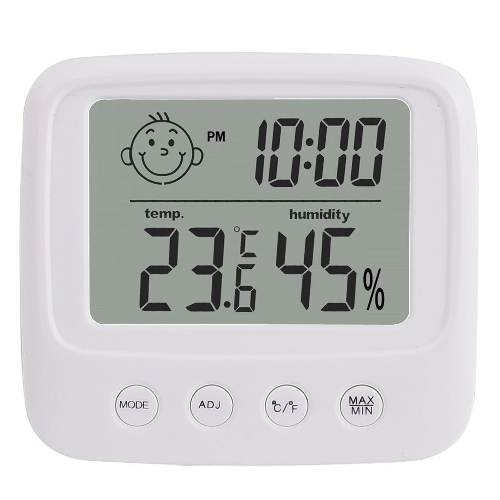 Digital Thermometer and Hygrometer with Clock, Accurate Temperature and Humidity Monitor, Battery Operated