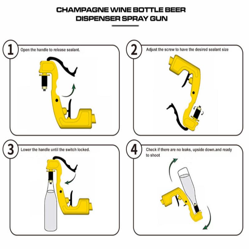 Beer Dispenser Gun, Champagne and Wine Sprayer, Party Bar Club Accessories