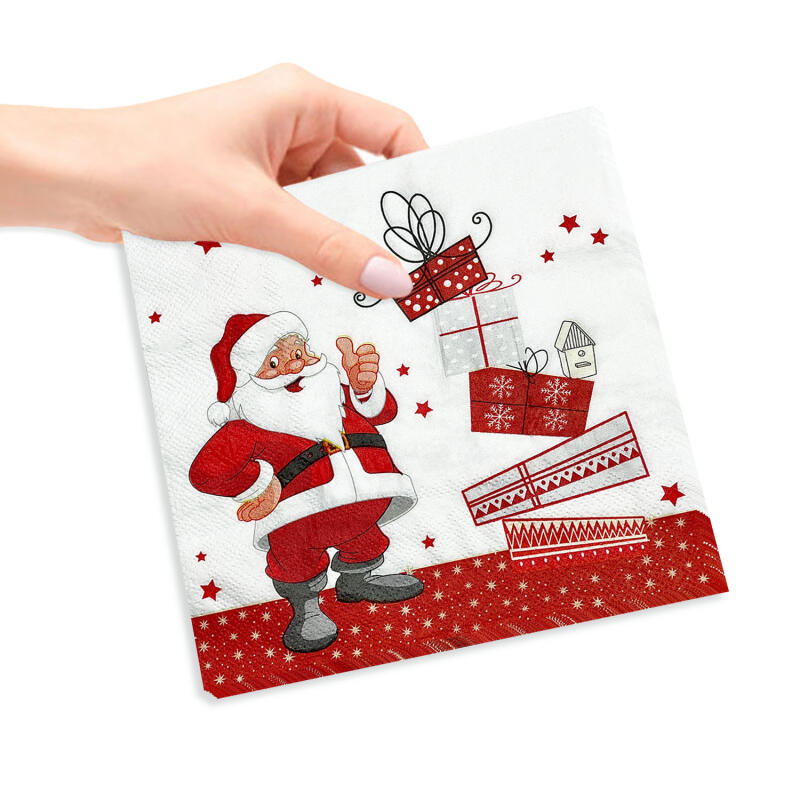 20 Christmas Santa Napkins Disposable Paper Holiday Party Supplies