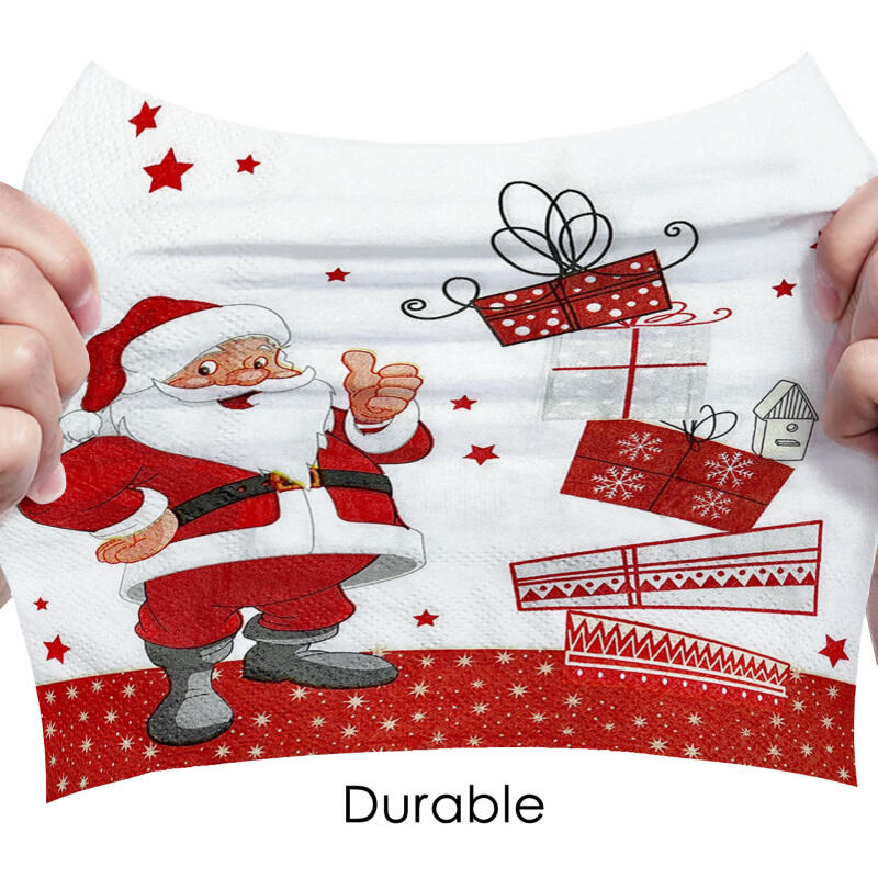20 Christmas Santa Napkins Disposable Paper Holiday Party Supplies