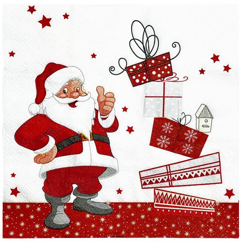 20 Christmas Santa Napkins Disposable Paper Holiday Party Supplies