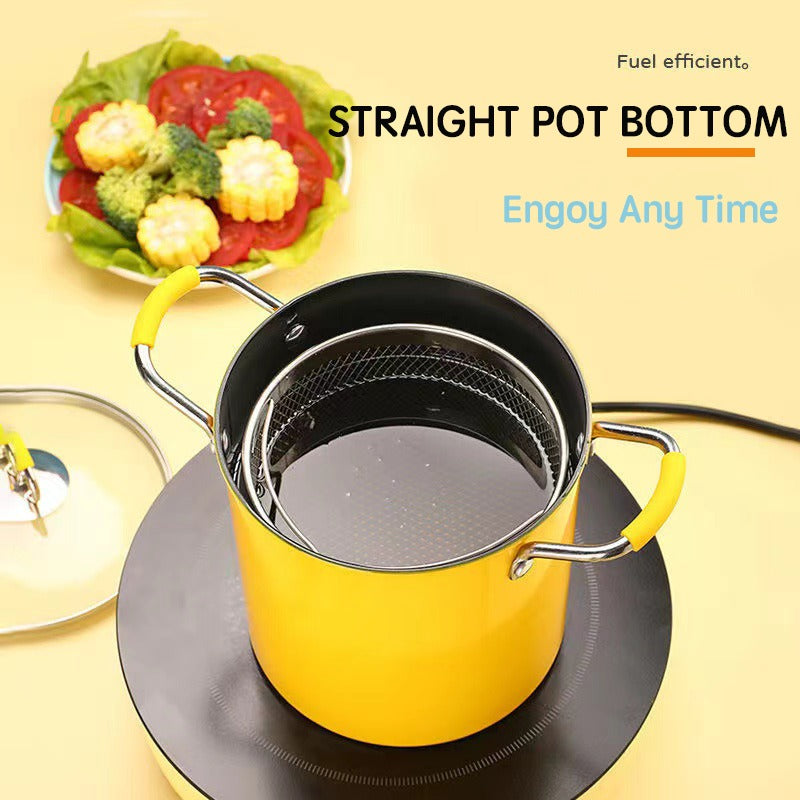 Small tempura frying pot for induction cooker gas stove