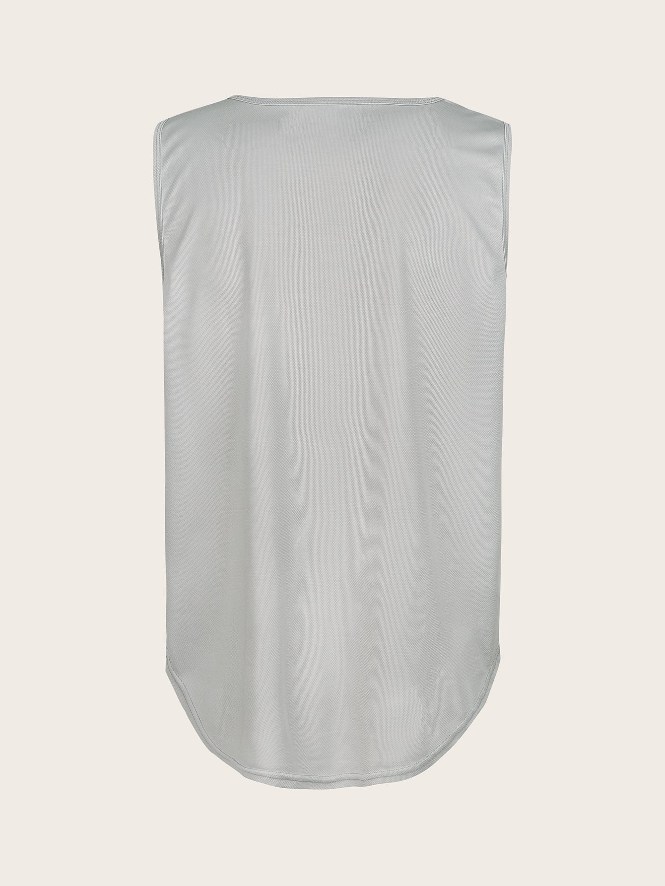 Men's Summer Breathable Polyester Tank Top with "Never Give Up" Print for Workout and Basketball