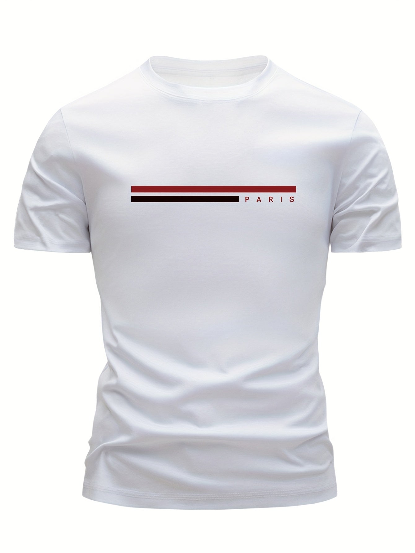 Men's Cotton T-Shirts Short Sleeve Crew Neck Casual Print Summer Gray White Black Set