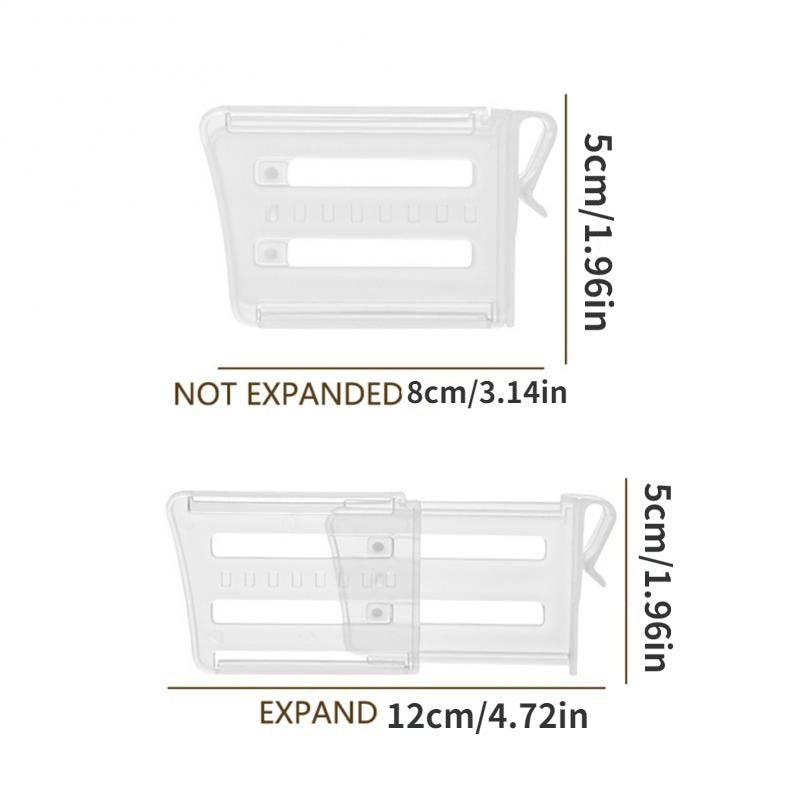 4Pcs Extendable Plastic Refrigerator Organizer Racks Food Storage Divider Kitchen Shelf Divider