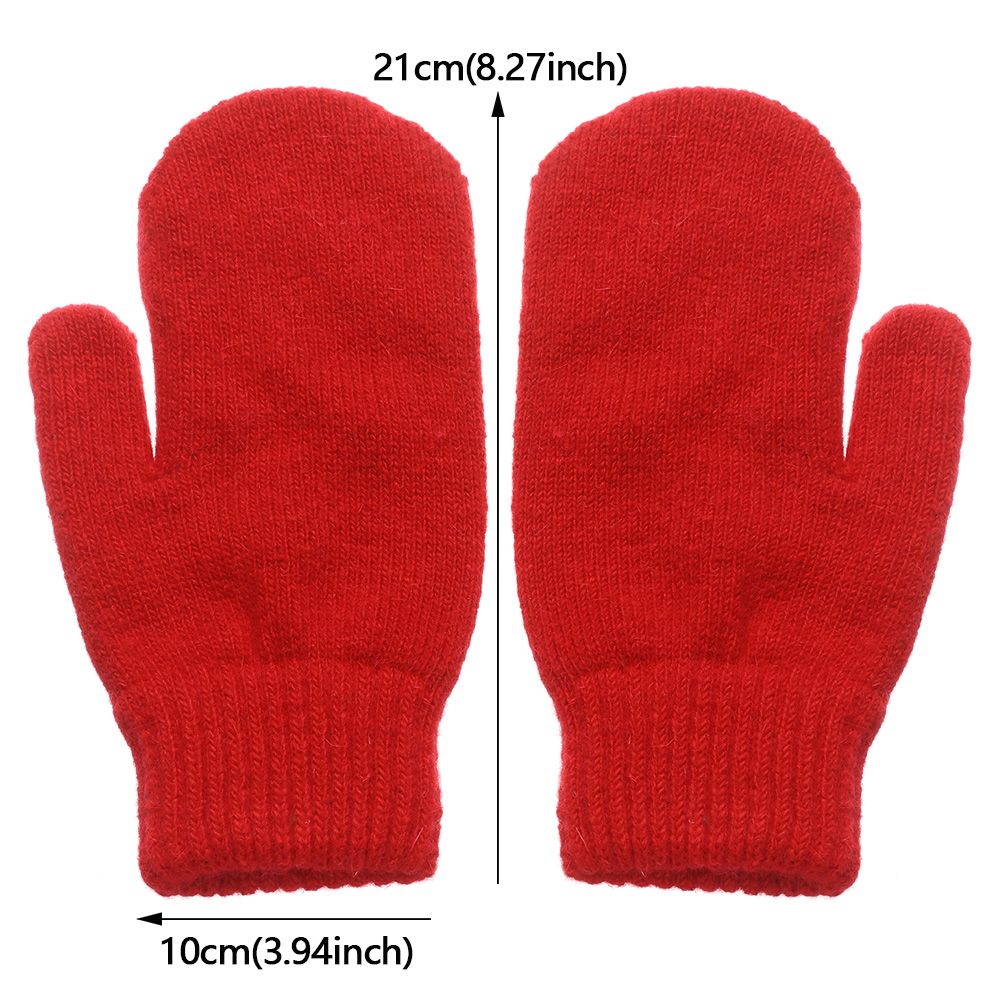 Knit Mittens with Velvet Lining for Warmth and Comfort for Autumn and Winter