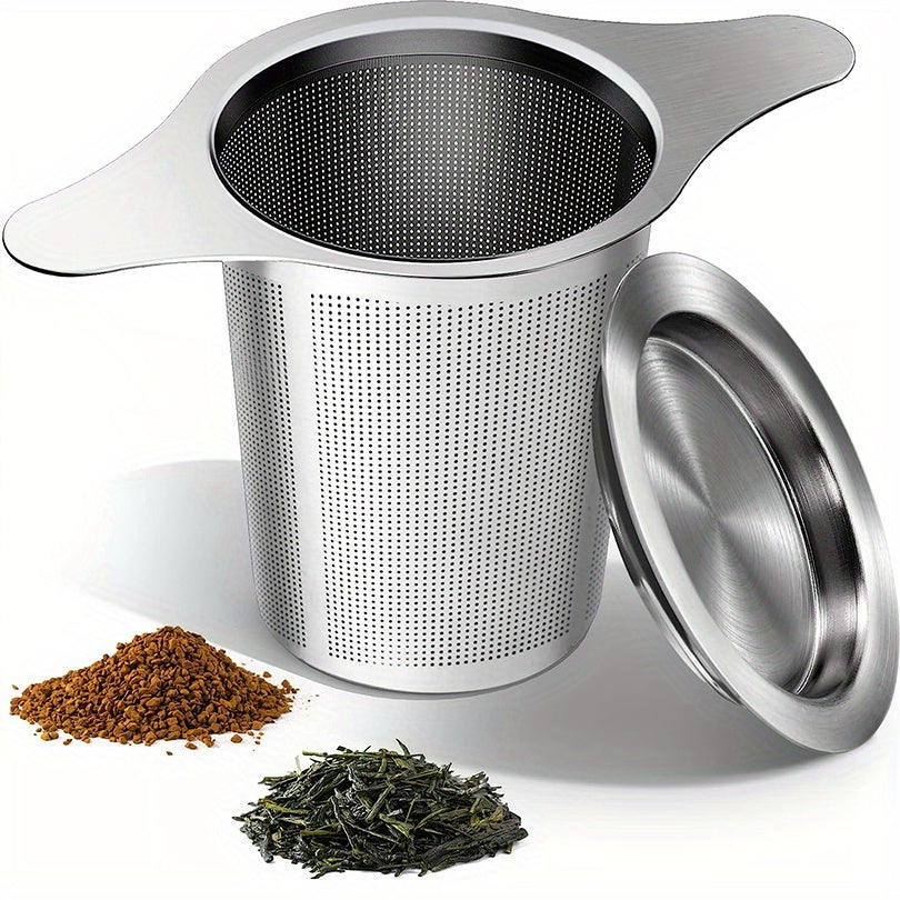 Set of 2 Stainless Steel Tea Infusers Large Capacity Dual Handles for Loose Leaf Tea and Coffee