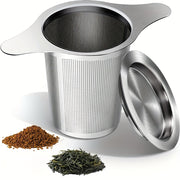 Set of 2 Stainless Steel Tea Infusers Large Capacity Dual Handles for Loose Leaf Tea and Coffee
