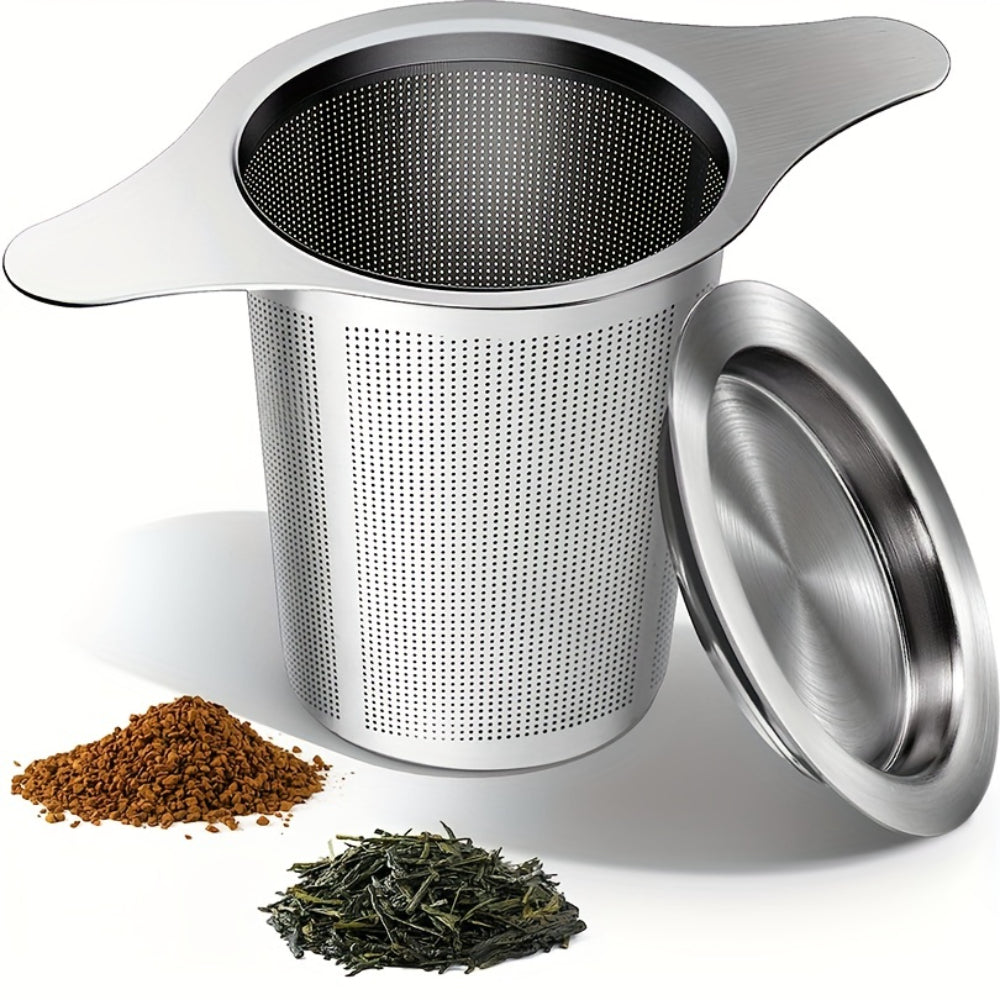 Set of 2 Stainless Steel Tea Infusers Large Capacity Dual Handles for Loose Leaf Tea and Coffee