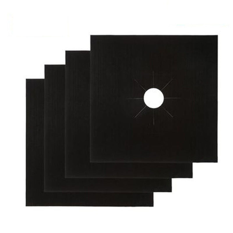 Set of 4 Reusable Gas Range Burner Protectors 0.15mm Thick Easy Clean Liners
