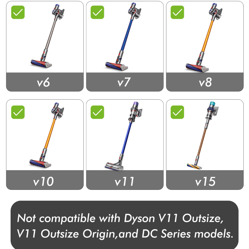 Dyson V7-V11 changyutgichi uchun qo'l bilan ishlatmasdan tozalash, tugmachani qulflash bilan.