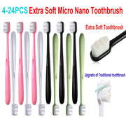 Adult Extra Soft Nano Toothbrush Pack of 4-24 with 20000 Bristles
