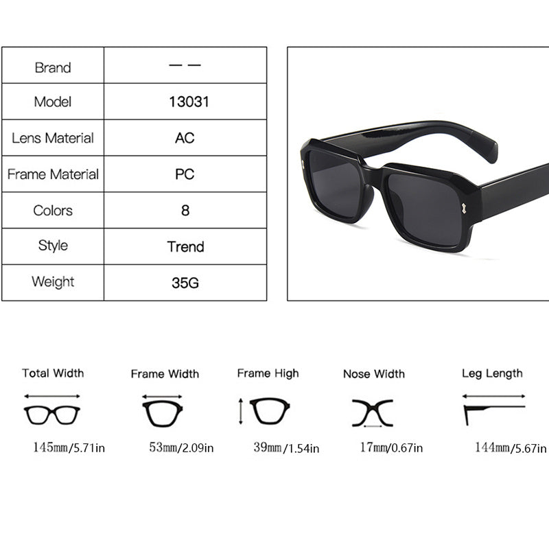 Square Vintage Style Glasses for Men with AC Lenses