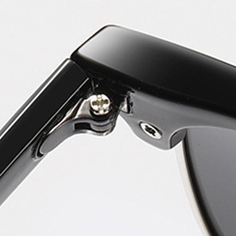 Luxury Semi-Rimless Retro Fashion Glasses for Men and Women Iron Alloy Frame AC Lenses