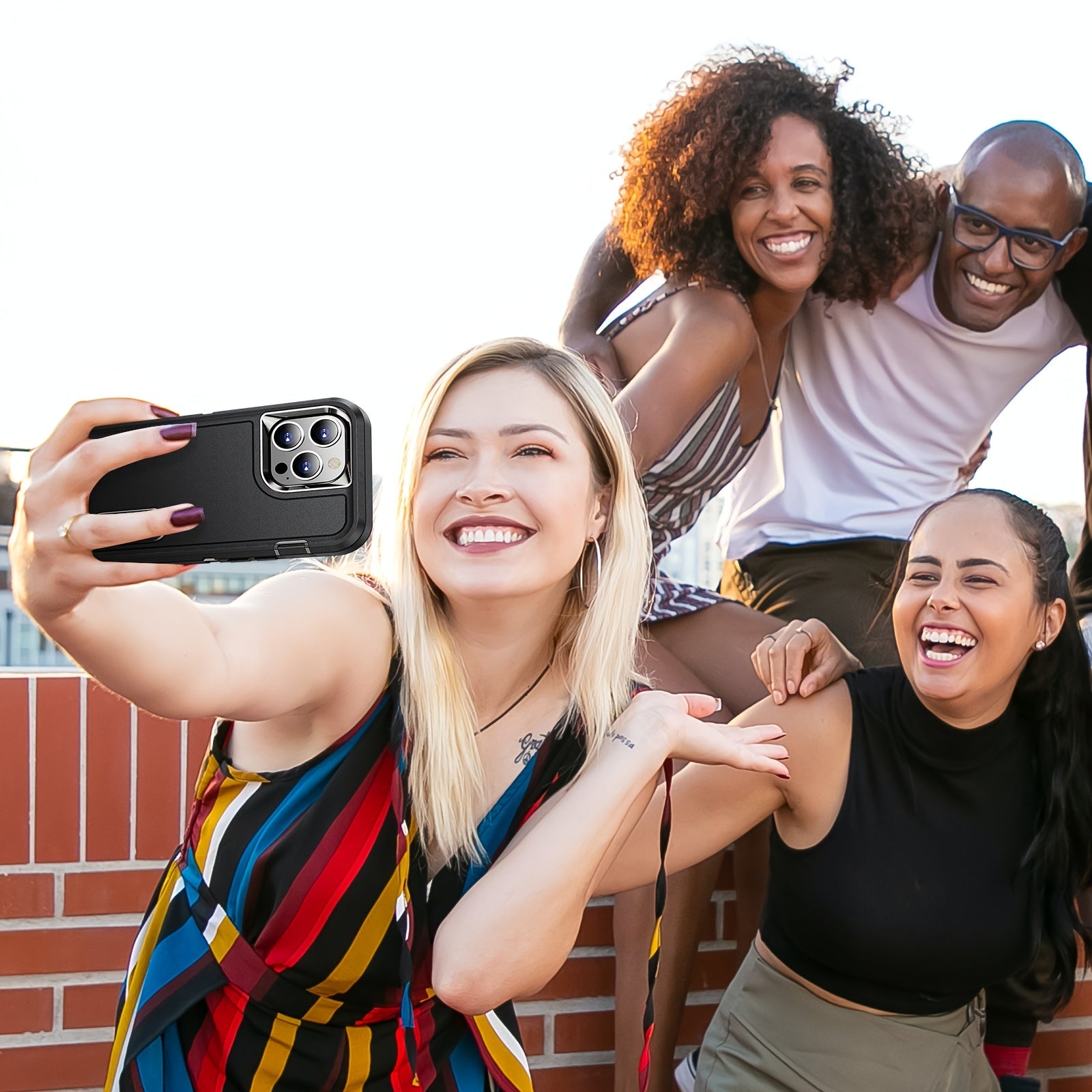 Heavy Duty Rugged Shockproof Phone Case for iPhone 15 Pro Max 14 13 Pro with Dual Layer Protection and Stand