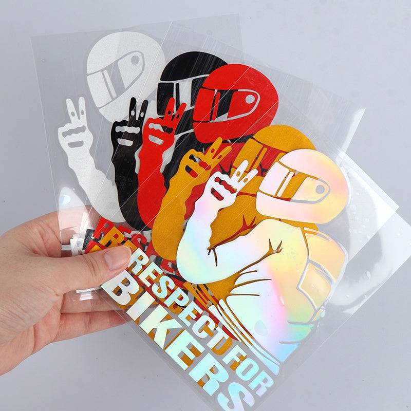 Bike Car Sticker Herringbone Pattern Reflective Waterproof Vinyl