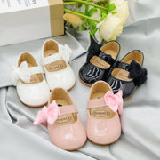 Kichkina qizlar uchun Mary Jane poyabzali, bowknot, sirg‘ali, sirg‘ali, bahor va kuz uchun tekis tagli