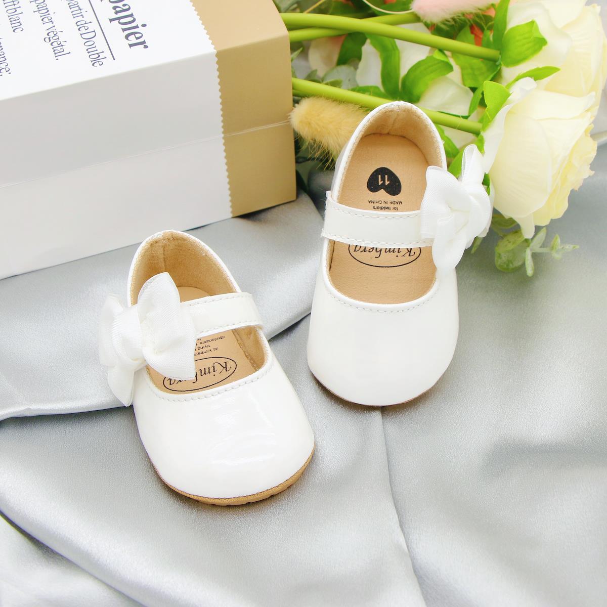 Kichkina qizlar uchun Mary Jane poyabzali, bowknot, sirg‘ali, sirg‘ali, bahor va kuz uchun tekis tagli