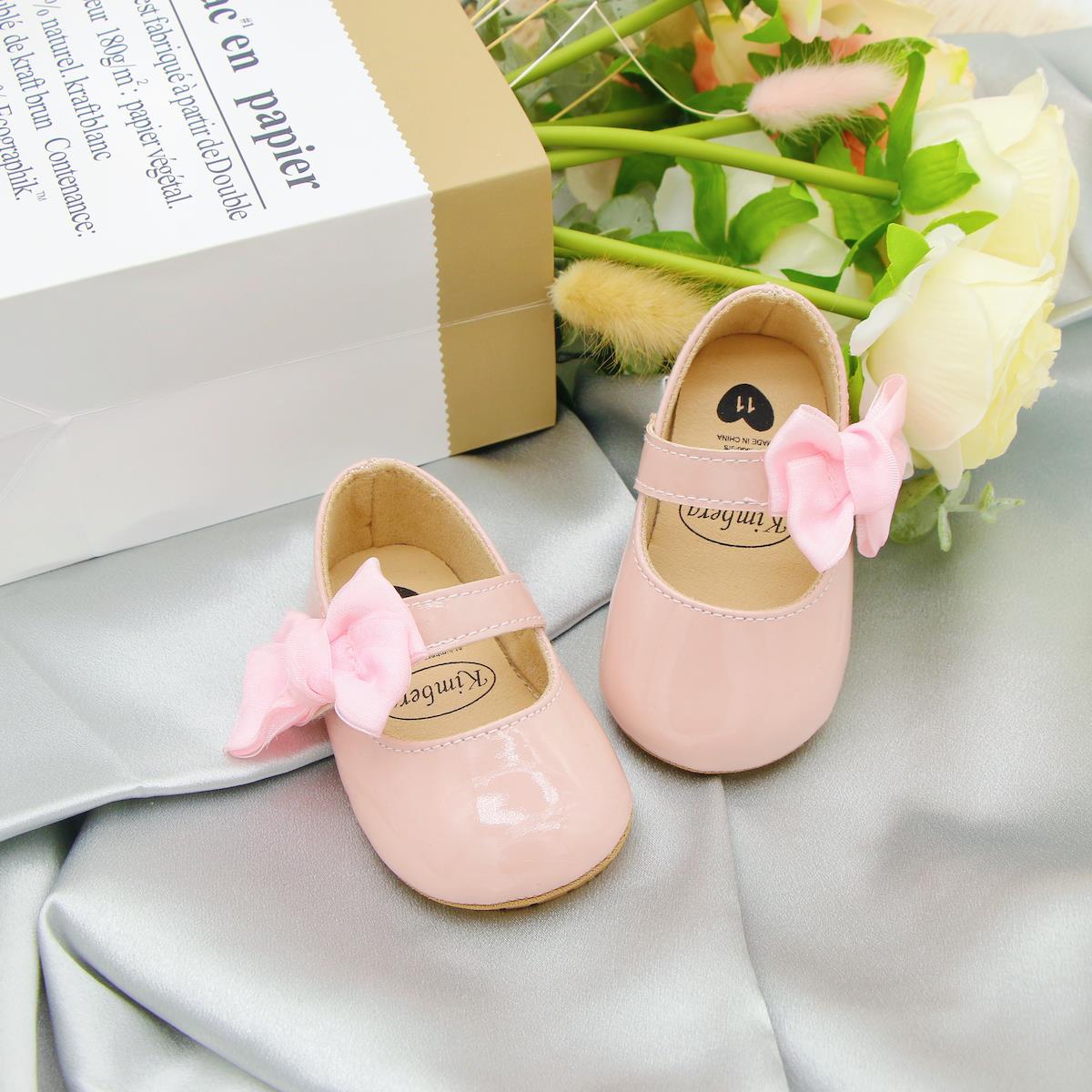 Kichkina qizlar uchun Mary Jane poyabzali, bowknot, sirg‘ali, sirg‘ali, bahor va kuz uchun tekis tagli