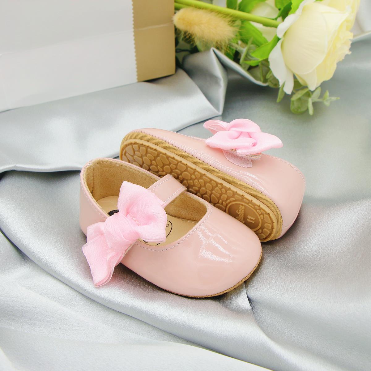 Kichkina qizlar uchun Mary Jane poyabzali, bowknot, sirg‘ali, sirg‘ali, bahor va kuz uchun tekis tagli