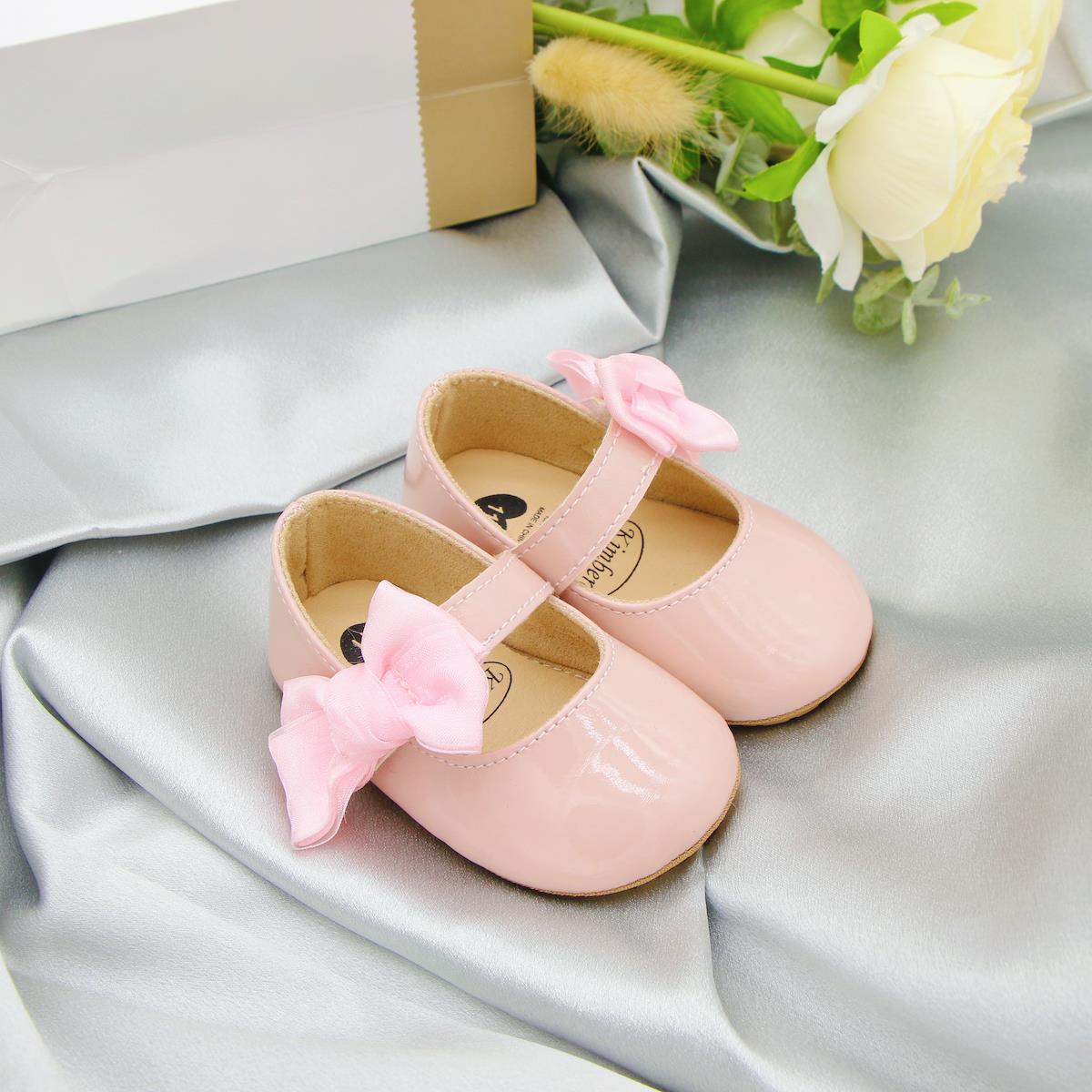 Kichkina qizlar uchun Mary Jane poyabzali, bowknot, sirg‘ali, sirg‘ali, bahor va kuz uchun tekis tagli