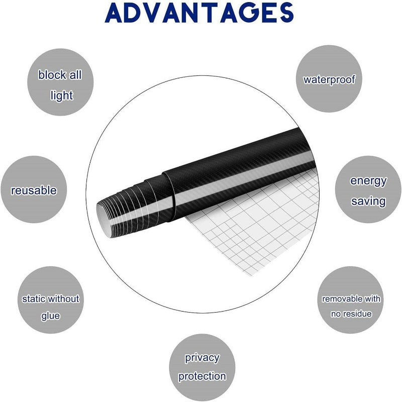 Avtomobillar uchun qora karbon tolali vinil qoplama, o'z-o'zini yopishtiradigan bumpers, eshik sill filmi