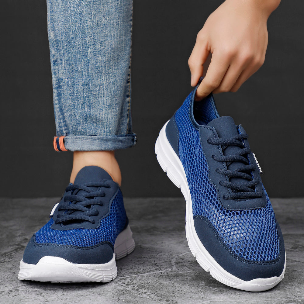 Men's Breathable Non-Slip Lace-Up Sneakers for Outdoor Activities