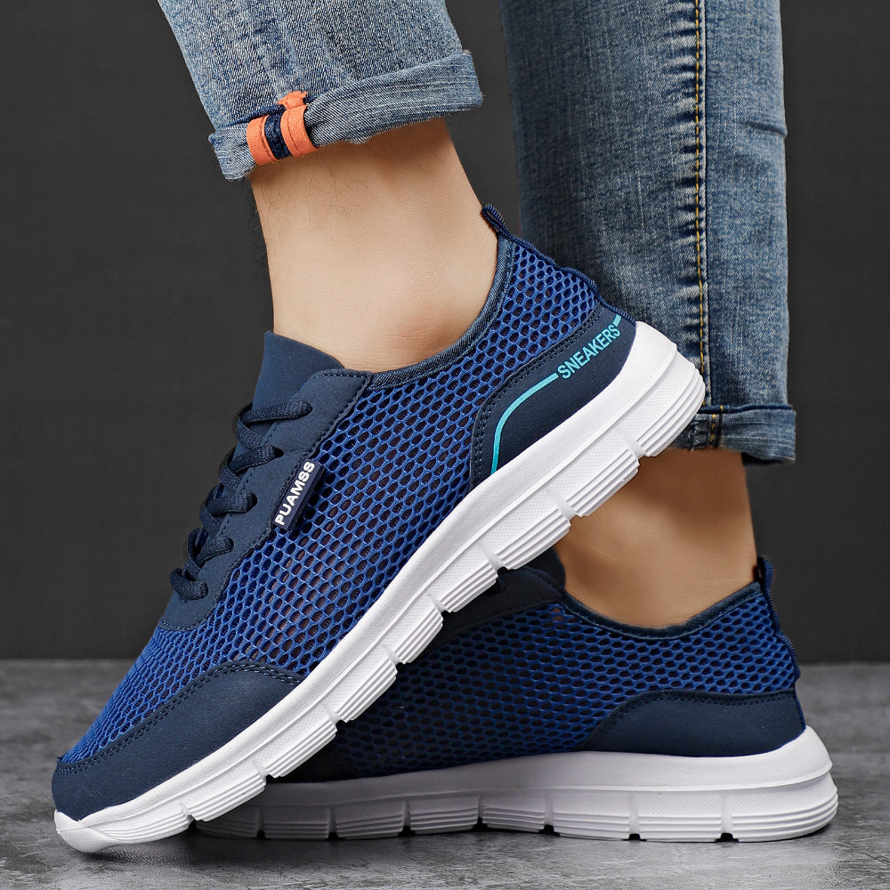 Men's Breathable Non-Slip Lace-Up Sneakers for Outdoor Activities