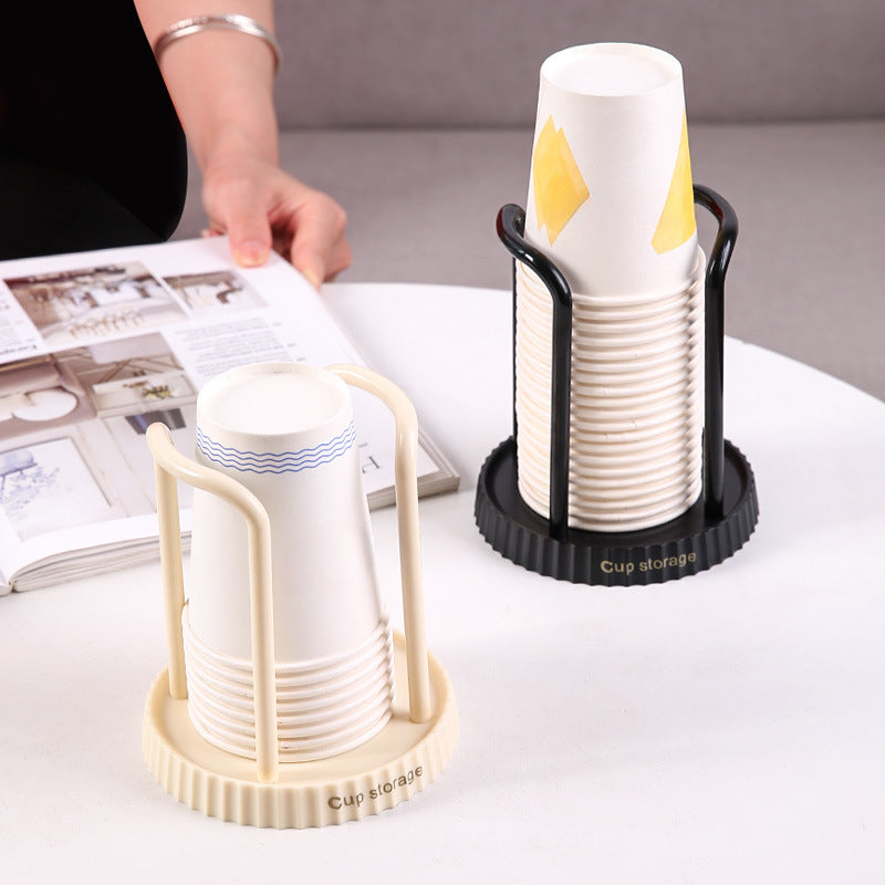 Disposable Cup Holder Kitchen Storage Rack for Coffee and Tea Cups Durable Plastic