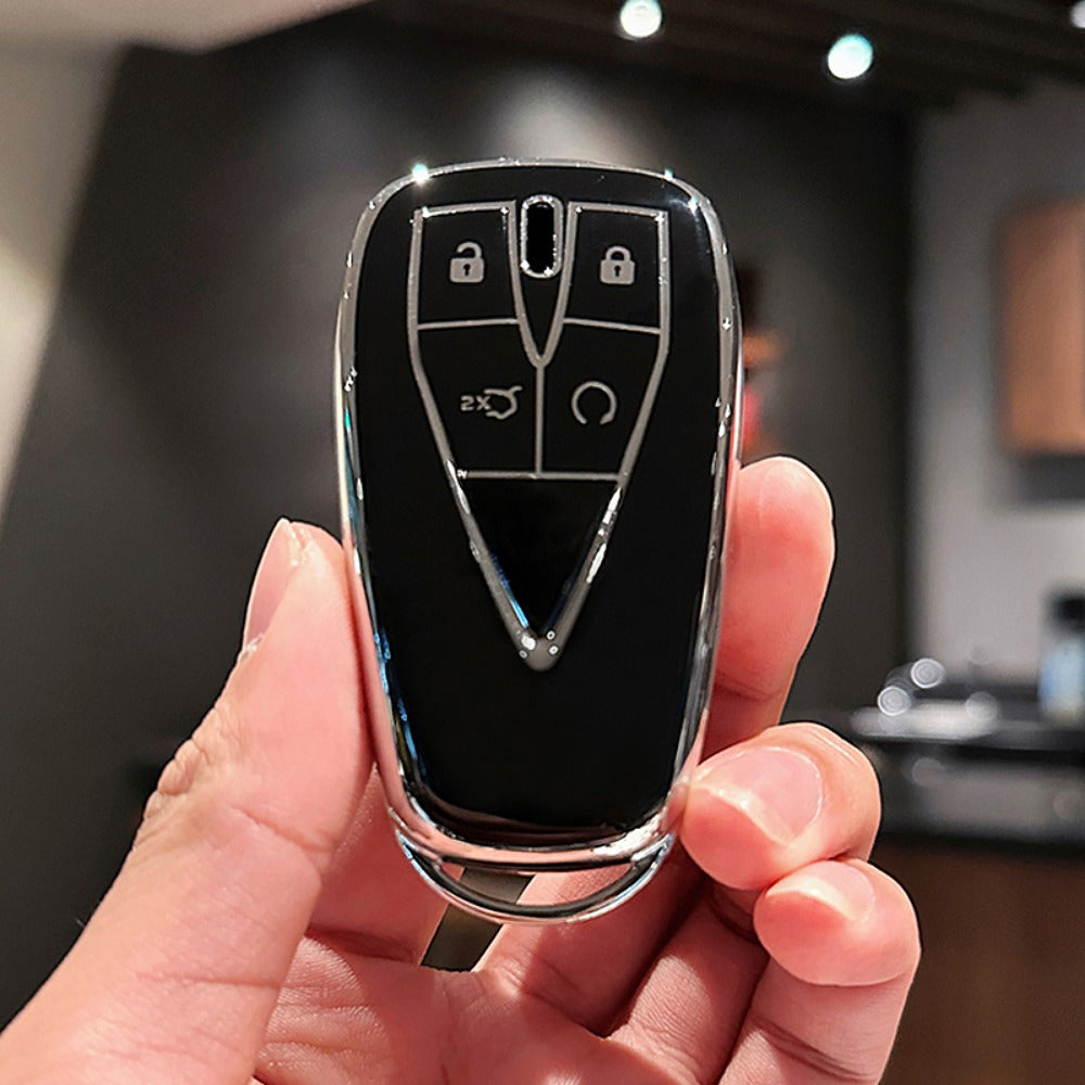 Car Key Cover TPU Shell for 3-4-5 Button Remote Universal Accessory