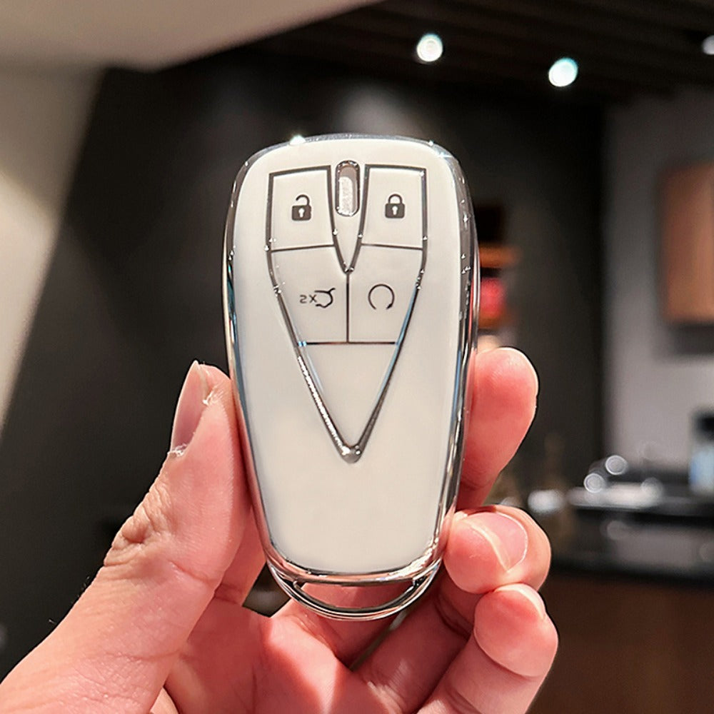 Car Key Cover TPU Shell for 3-4-5 Button Remote Universal Accessory