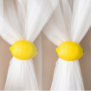 Lemon Curtain Clip Punch-Free Kitchen Door Holdback Home Decor 1pc