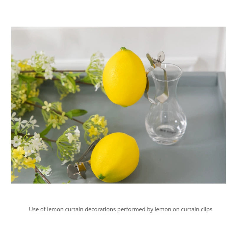 Lemon Curtain Clip Punch-Free Kitchen Door Holdback Home Decor 1pc